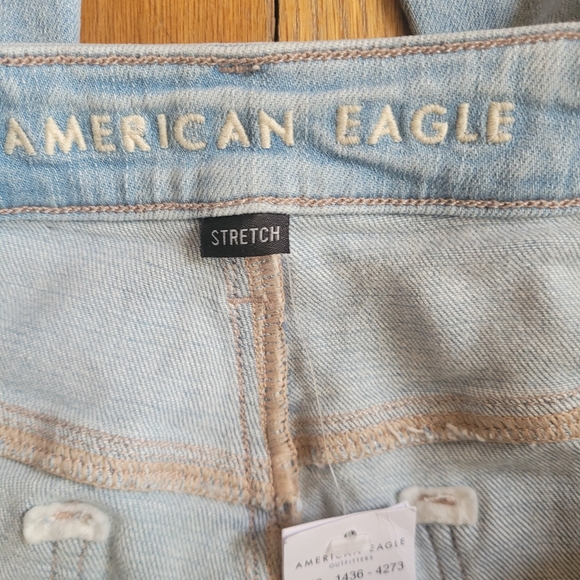 American Eagle Super Lowrise Flare Stretch Light Blue Flared Women Jeans Size 14 - Picture 4 of 14
